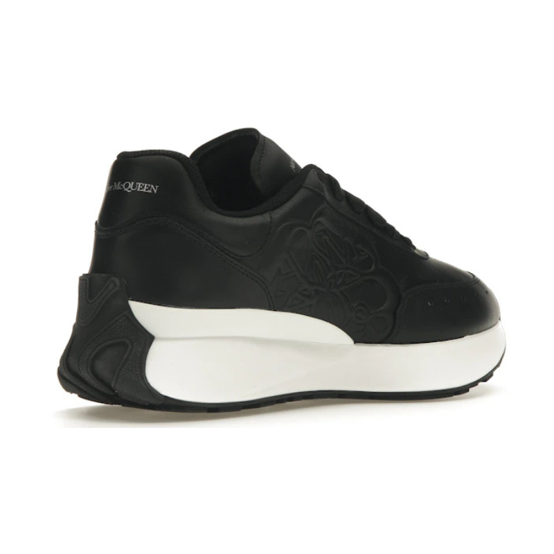 Alexander Mcqueen Oversized Graffiti Sprint Runner – Black White