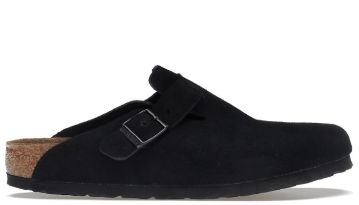 Birkenstock Boston Soft Foodbed 'Suede Black' (Unisex)