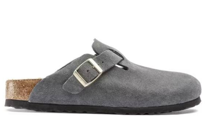 Birkenstock Boston Soft Foodbed 'Suede Dark Grey' (Unisex)